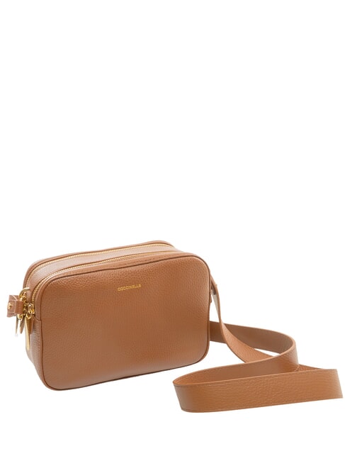 ALPHA Mini Bag a tracolla, in pelle cognac - Borse Donna