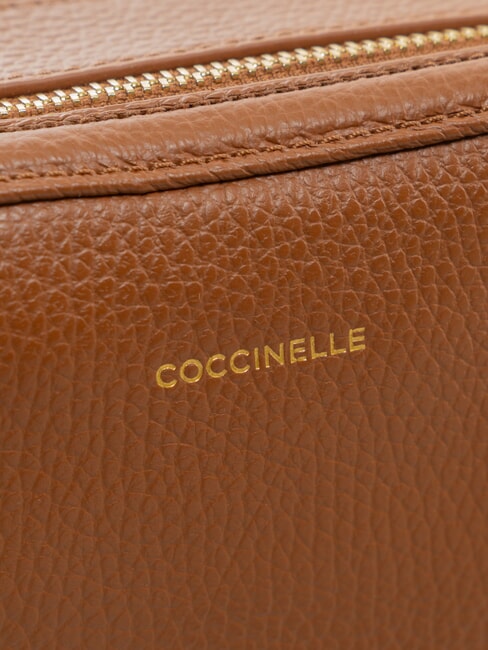 ALPHA Mini Bag a tracolla, in pelle cognac - Borse Donna