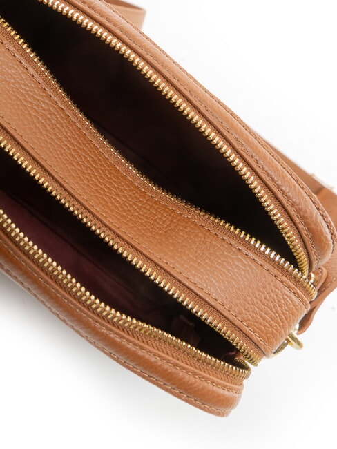 ALPHA Mini Bag a tracolla, in pelle cognac - Borse Donna