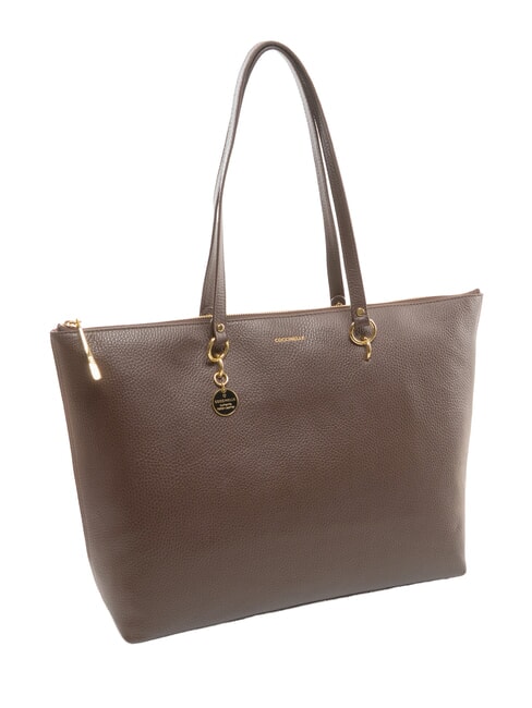 ALPHA Shopping Bag in pelle brunette - Borse Donna