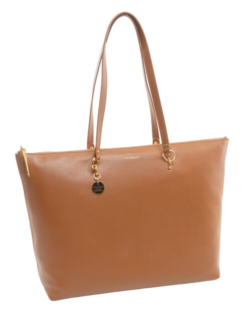 ALPHA Shopping Bag in pelle cognac - Borse Donna