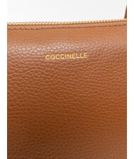 COCCINELLE ALPHA Shopping Bag in pelle cognac - Borse Donna - 4