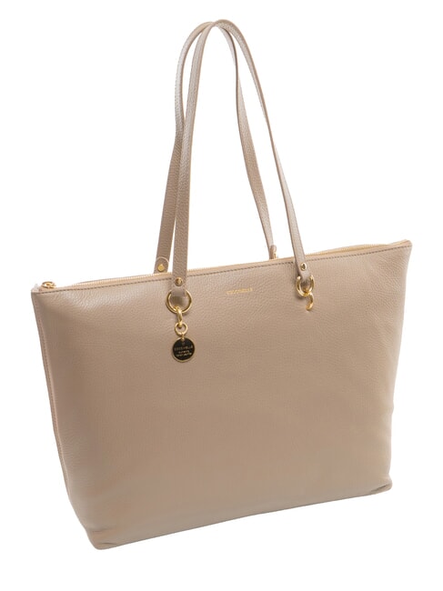 ALPHA Shopping Bag in pelle warm taupe - Borse Donna
