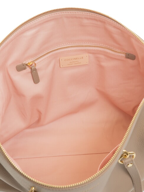 ALPHA Shopping Bag in pelle warm taupe - Borse Donna