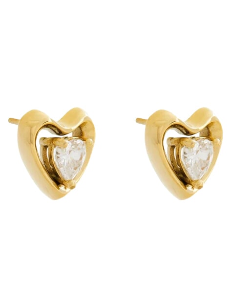 BELOVED Orecchini, forma cuore yellow gold - Orecchini