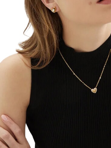 BELOVED Orecchini, forma cuore yellow gold - Orecchini