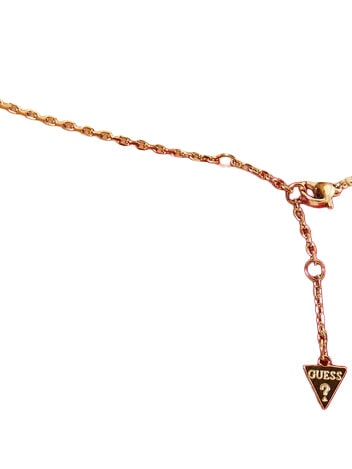 STYLISH GUESS Collana, forma moneta con logo yellow gold - Collane