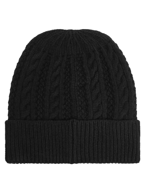 FRANCES KNITTED Cappello con risvolto, in maglia NERO - Cappelli