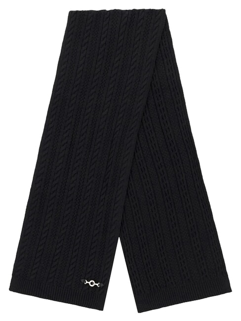 FRANCES KNITTED Sciarpa con lavorazione a treccia NERO - Sciarpe