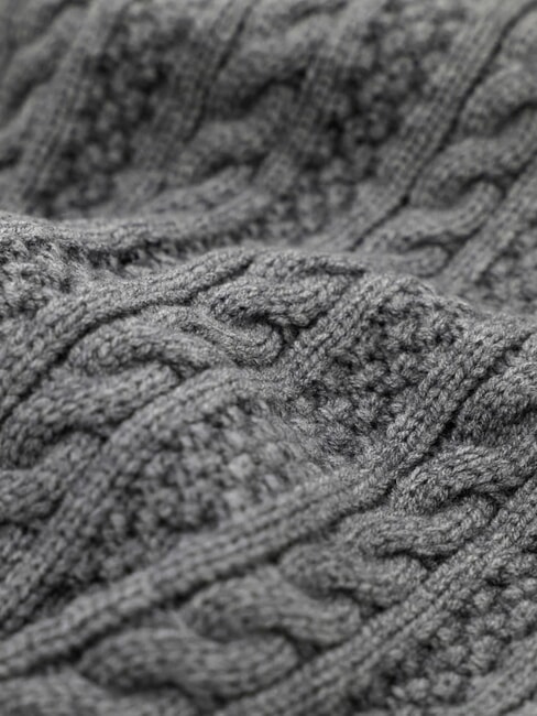 FRANCES KNITTED Sciarpa con lavorazione a treccia grey - Sciarpe