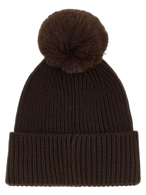 AMORETTE KNITTED Cappello con pon pon bitter brown - Cappelli