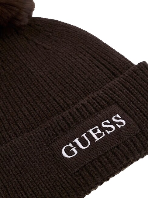 AMORETTE KNITTED Cappello con pon pon bitter brown - Cappelli
