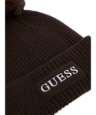 GUESS AMORETTE KNITTED Cappello con pon pon bitter brown - Cappelli - 3