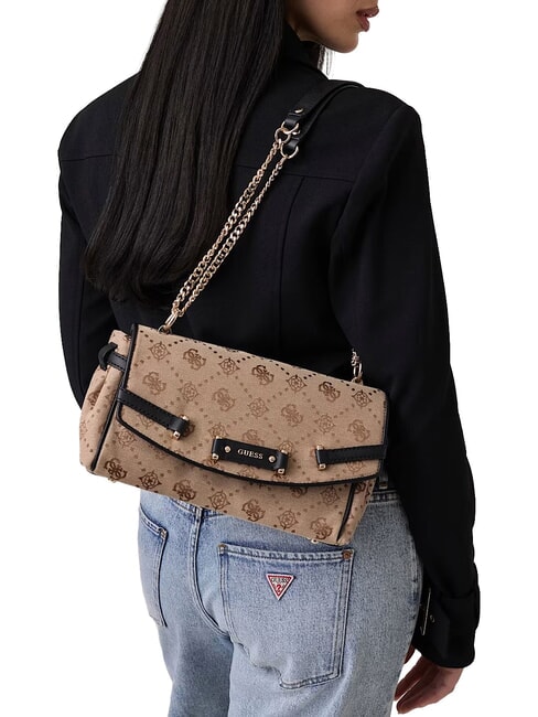 DOROTHY Borsa bauletto a tracolla latte logo/black - Borse Donna