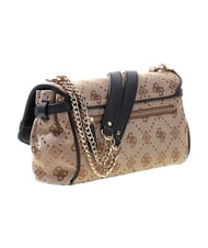 GUESS DOROTHY Borsa bauletto a tracolla latte logo/black - Borse Donna - 3