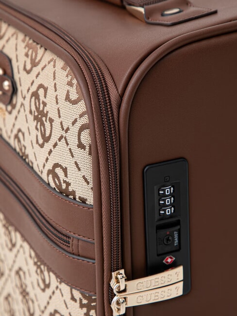 SAMANTHA 18 Trolley bagaglio a mano latte logo/brown - Bagagli a mano