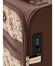 GUESS SAMANTHA 18 Trolley bagaglio a mano latte logo/brown - Bagagli a mano - 5