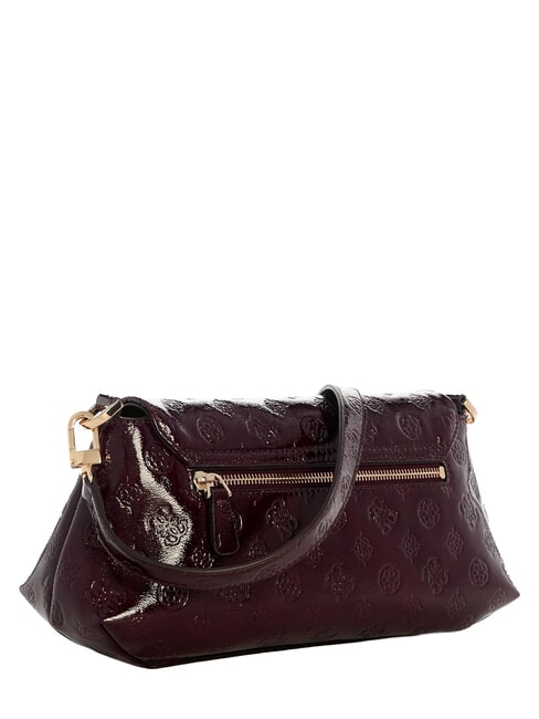 CARMELLA Borsa a tracolla burgundy logo - Borse Donna