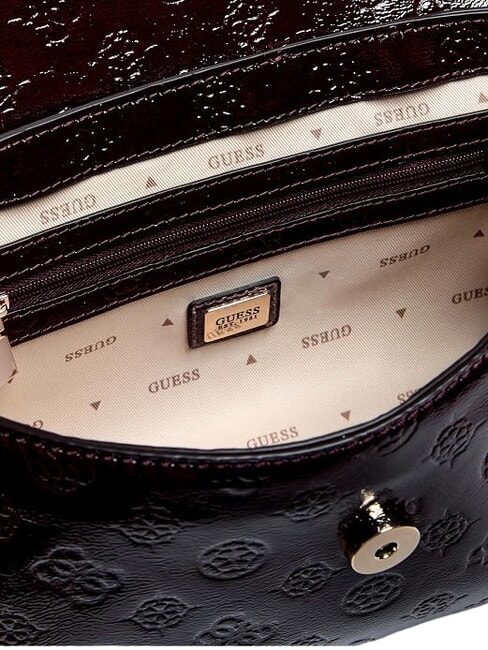 CARMELLA Borsa a tracolla burgundy logo - Borse Donna