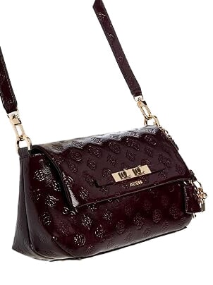 CARMELLA Borsa a tracolla burgundy logo - Borse Donna