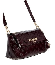GUESS CARMELLA Borsa a tracolla burgundy logo - Borse Donna - 4