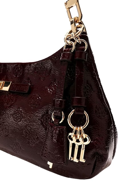 CARMELLA Borsa a tracolla burgundy logo - Borse Donna