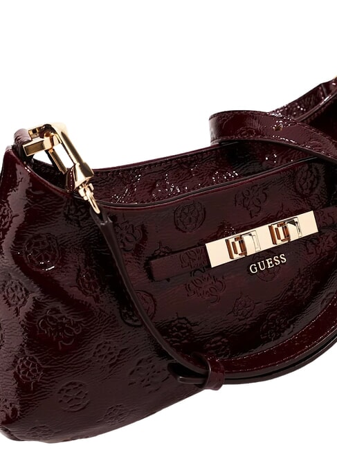 CARMELLA Borsa a tracolla burgundy logo - Borse Donna