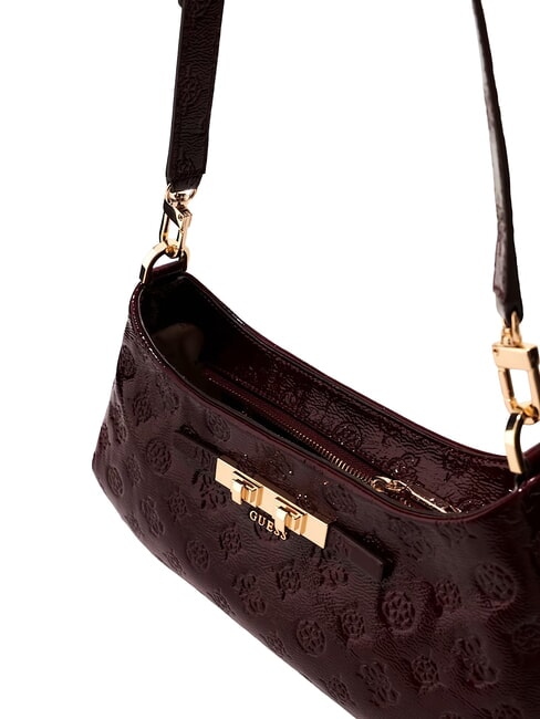 CARMELLA Borsa a tracolla burgundy logo - Borse Donna
