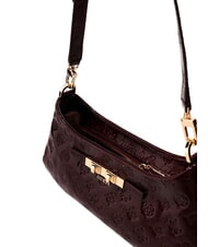 GUESS CARMELLA Borsa a tracolla burgundy logo - Borse Donna - 5