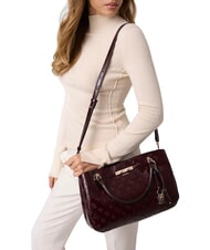GUESS CARMELLA Borsa a mano, con tracolla burgundy logo - Borse Donna - 2