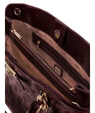 GUESS CARMELLA Borsa a mano, con tracolla burgundy logo - Borse Donna - 6