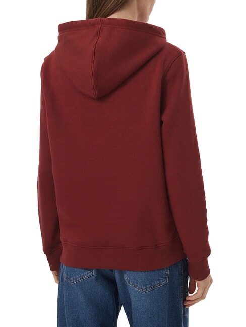 STAR EMBRO REGULAR Felpa con cappuccio vineyard red - Felpe Donna