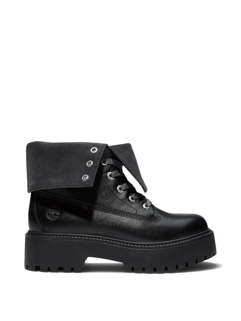 STONE STREET Stivaletti in pelle black full grain - Scarpe Donna