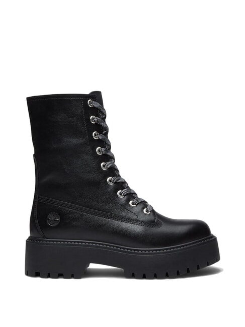 STONE STREET Stivaletti in pelle black full grain - Scarpe Donna