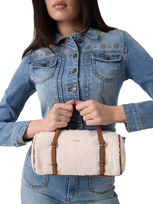 TAYLOR Borsa bauletto a mano, con tracolla off white/cognac - Borse Donna