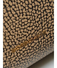 BORBONESE OUTLINE Borsa a tracolla regolabile op naturale/nero - Borse Donna - 3