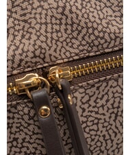 BORBONESE LUNA FLEXOS ZIP Borsa a tracolla op naturale/testa moro - Borse Donna - 3