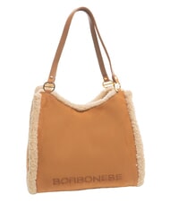 BORBONESE SUEDE LOGO Borsa shopping a spalla - Borse Donna