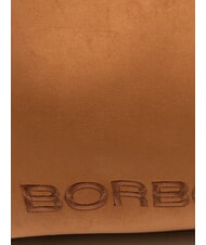 BORBONESE SUEDE LOGO Borsa shopping a spalla cuoio - Borse Donna - 3