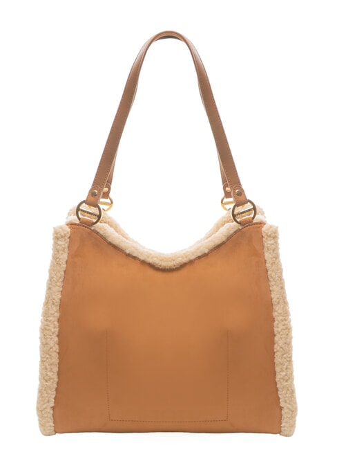 SUEDE LOGO Borsa shopping a spalla cuoio - Borse Donna