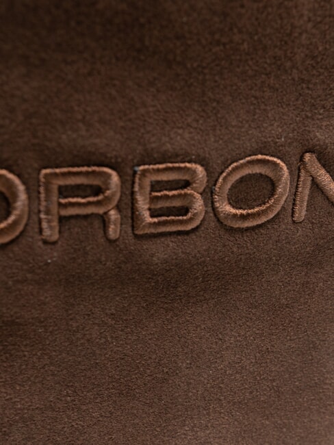 SUEDE LOGO Borsa shopping a mano testa moro - Borse Donna