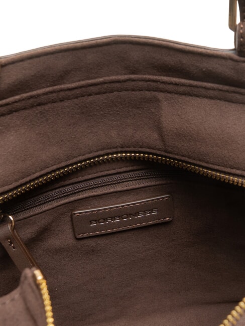 SUEDE LOGO Borsa shopping a mano testa moro - Borse Donna