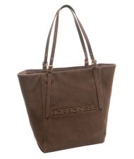 BORBONESE SUEDE LOGO Borsa shopping a spalla - Borse Donna
