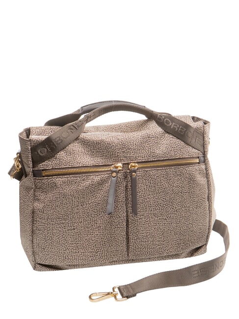 FLEXOS ZIP Borsa bauletto a mano, con tracolla op naturale/testa moro - Borse Donna