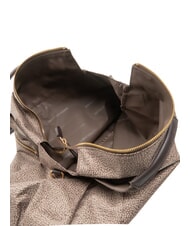 BORBONESE FLEXOS ZIP Borsa bauletto a mano, con tracolla op naturale/testa moro - Borse Donna - 4