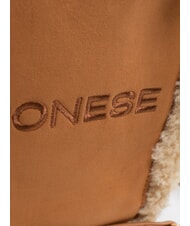 BORBONESE SUEDE LOGO Borsa shopping a mano, con tracolla cuoio - Borse Donna - 4