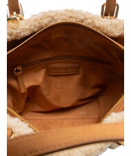 BORBONESE SUEDE LOGO Borsa shopping a mano, con tracolla cuoio - Borse Donna - 5