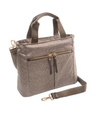 BORBONESE FLEXOS ZIP Borsa shopping a mano, con tracolla op naturale/testa moro - Borse Donna - 3