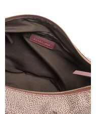 BORBONESE LUNA DOWNTOWN Borsa a tracolla regolabile op naturale/merlot - Borse Donna - 5