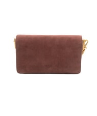 PINKO LOVE ONE SLOUCHY Borsa mini a tracolla, in pelle borgogna-antique gold - Borse Donna - 4